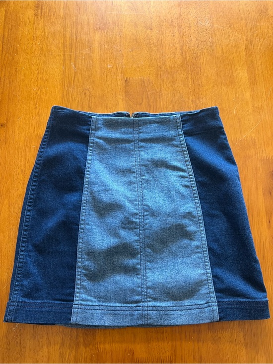 Free People Dresses & Skirts - Free People Two-Tone Blue Denim Mini Skirt